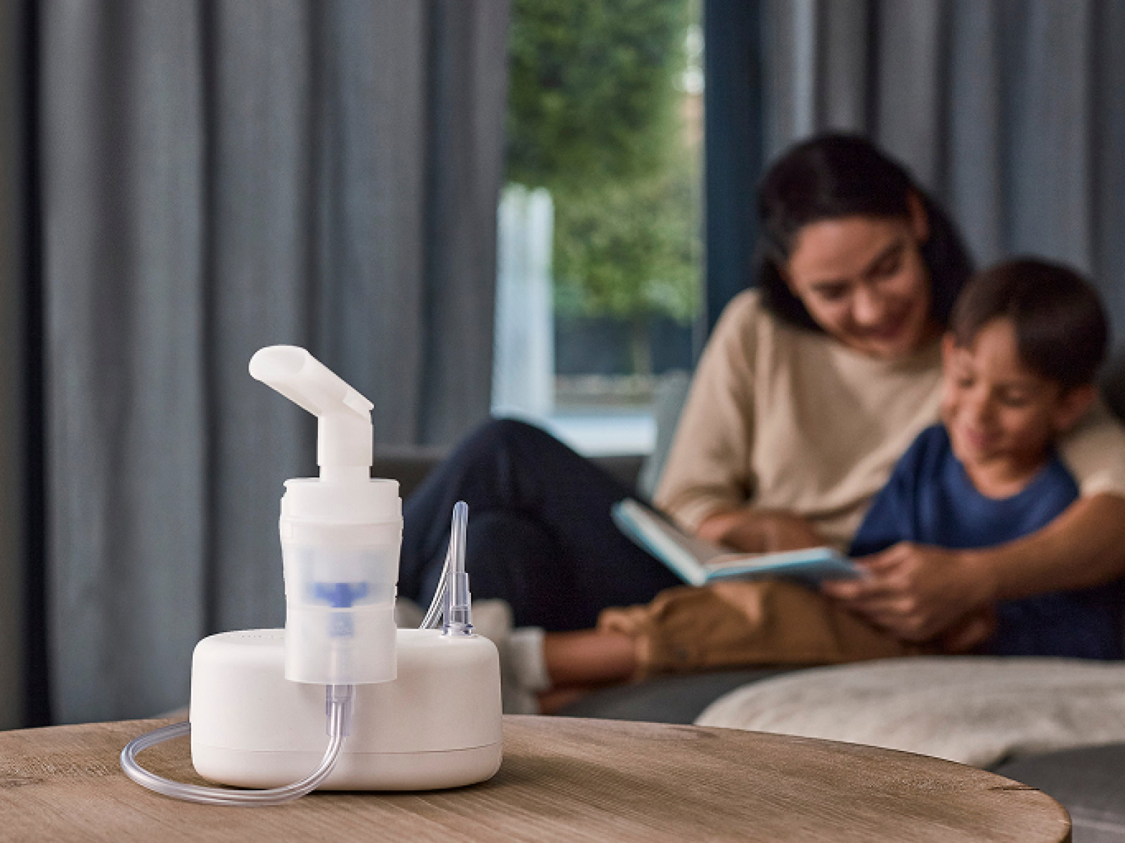 Mother and son reading book NE-C810