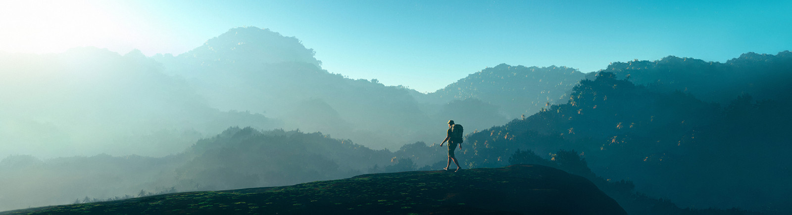 Man walking outdoors