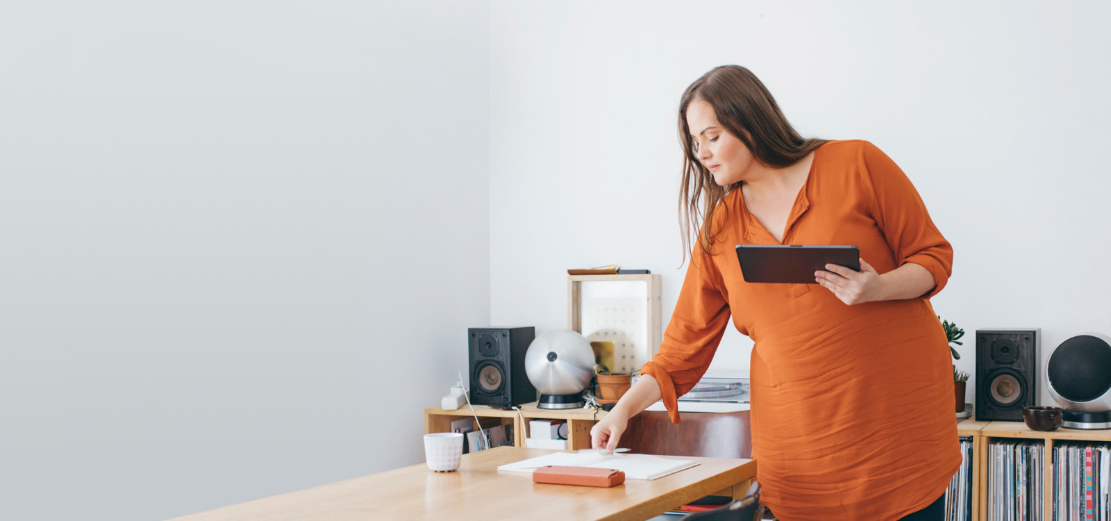 Woman working at desk
