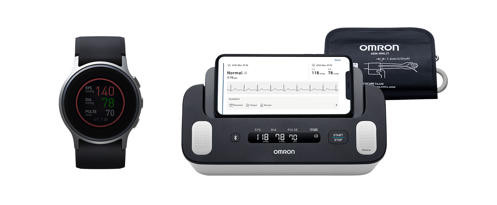 OMRON  HCR-7800T Upper Arm Blood Pressure Monitor + ECG