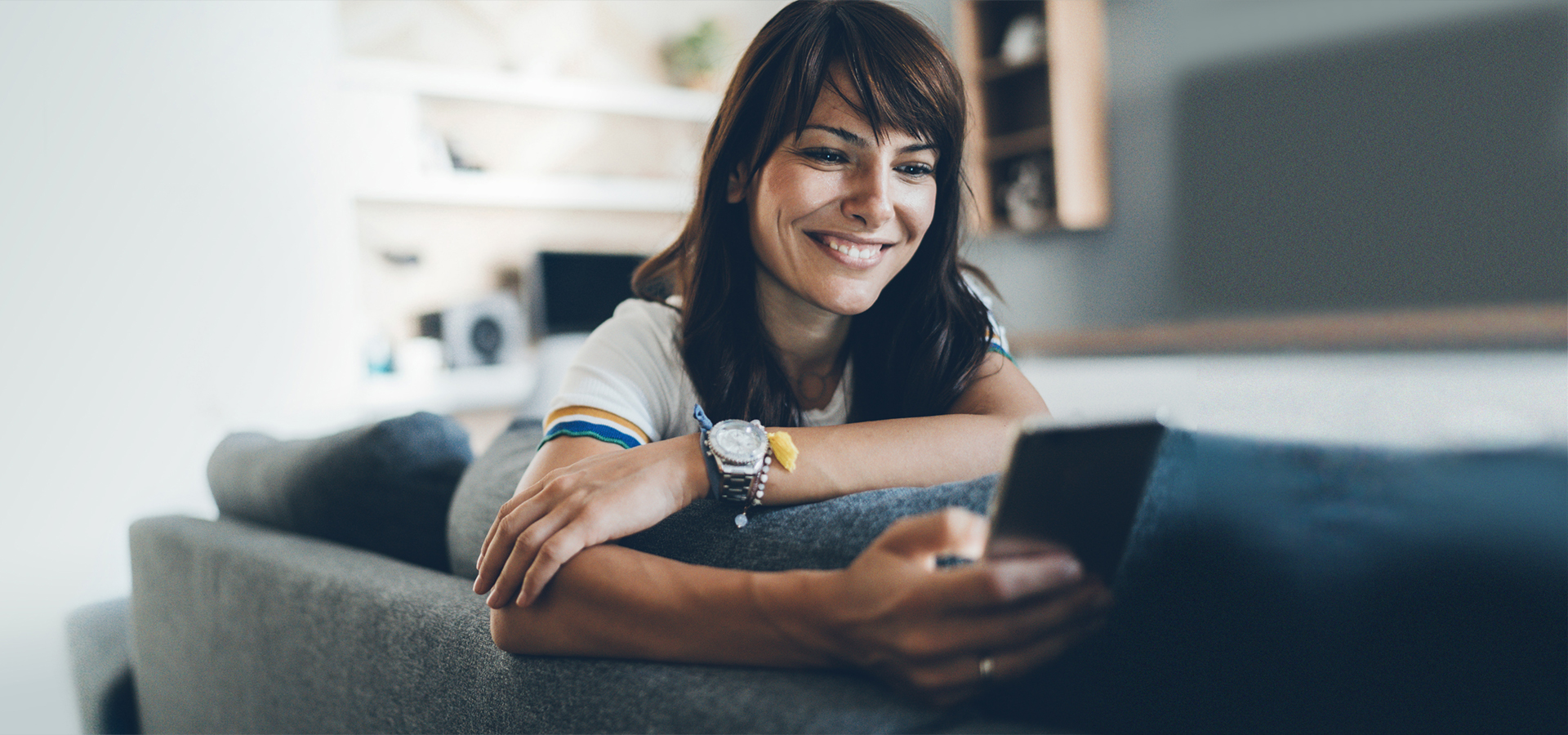Woman looking at phone