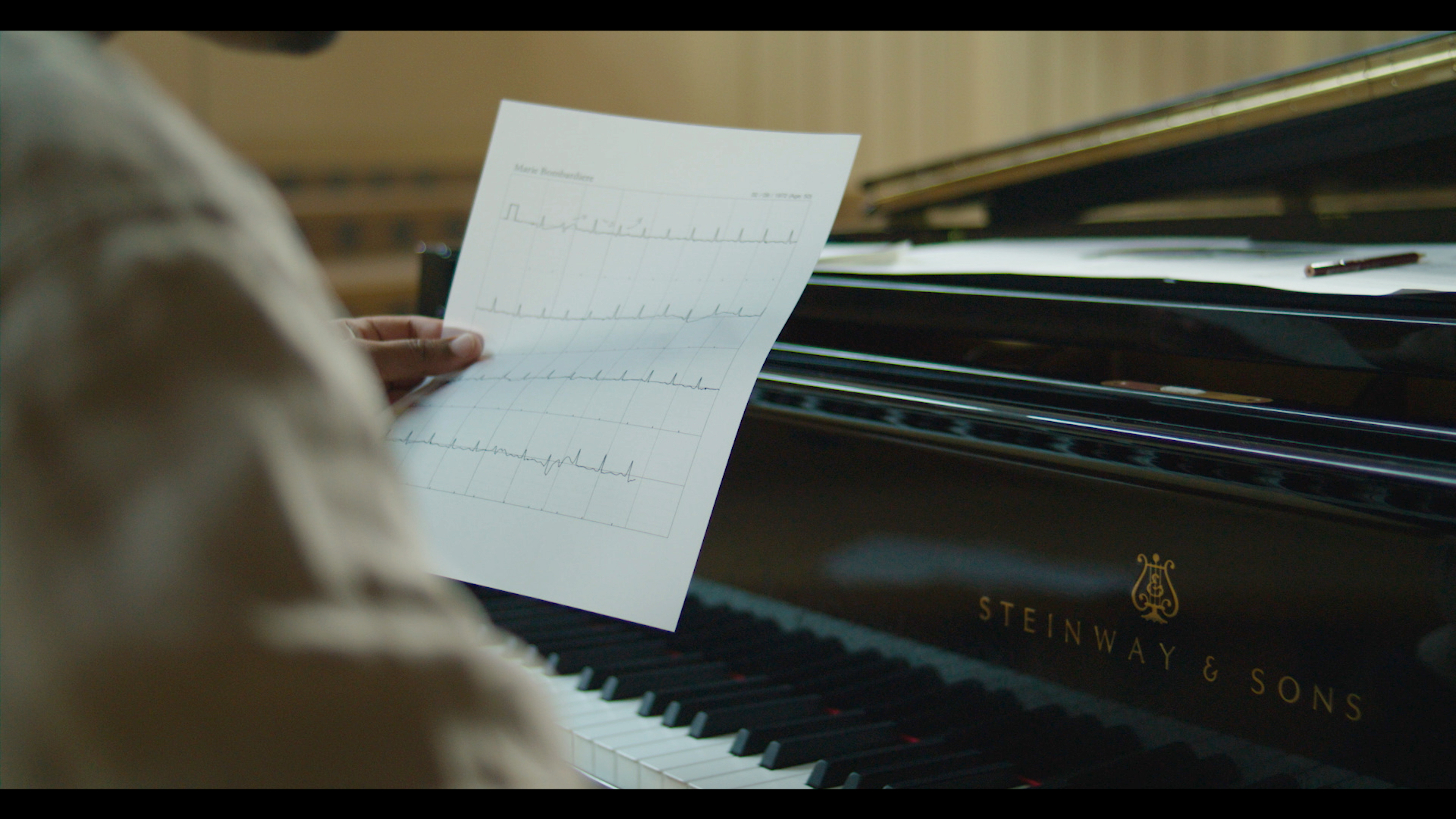 Music sheet at piano