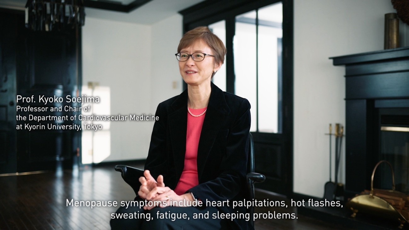 Prof. Kyoko Soejima: Menopause symptoms include heart palpitations, hot flashes, sweating, fatigue, and sleeping problems