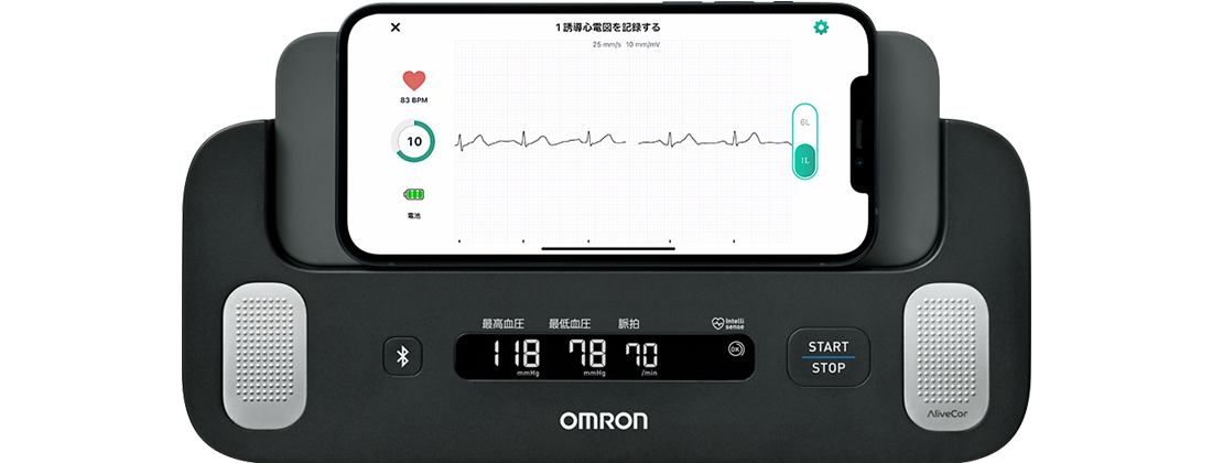 Upper arm blood pressure monitor with built-in ECG, HCR-7800T
