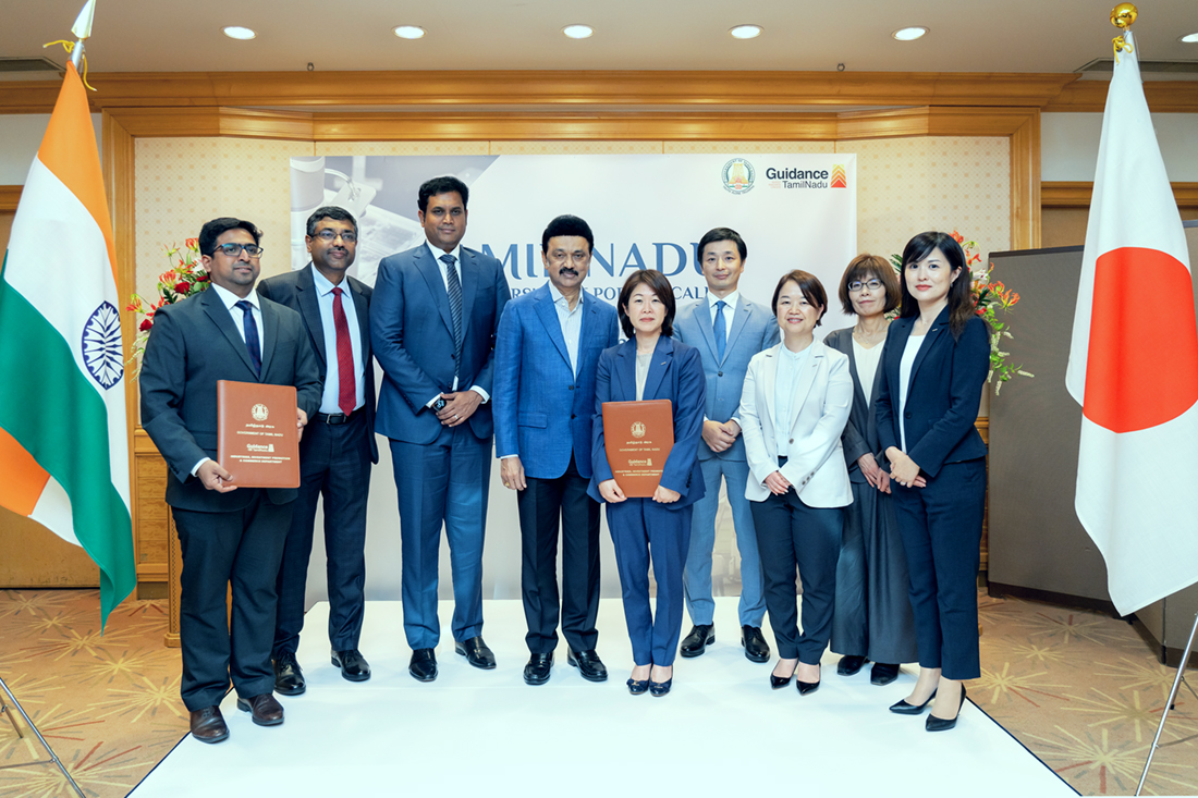 OMRON executives at India Factory launch