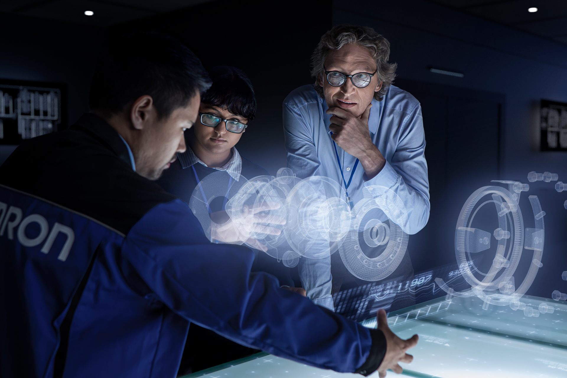 OMRON Engineers working in office